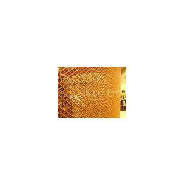 \'Flexi\' Woven Decorative Mesh for Column,Brass Wire Crimped Woven Architectural Mesh