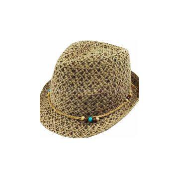 Promotional Women Fedora Paper Straw Hat