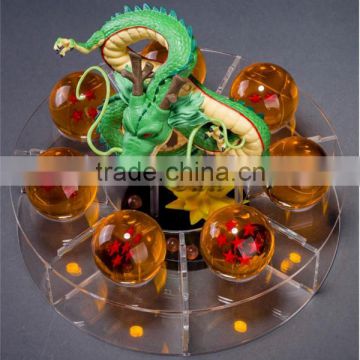 HOT Anime DragonBall Z 3.5CM/4.5cm Crystal Balls & MEGA WCF figure fairy dragon with holder Collections Toy Gift