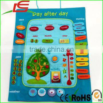 Children Preschool Educational sticker Toy Fabric Wall Chart Numbers For Kid