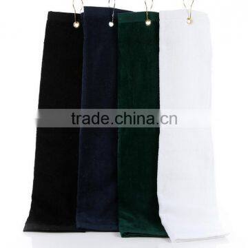 Plain White Golf Towel With Custom Logo Screenprinting photo-2