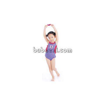 Nice gingham anchor hand smocked swimsuit for girl - SW 323