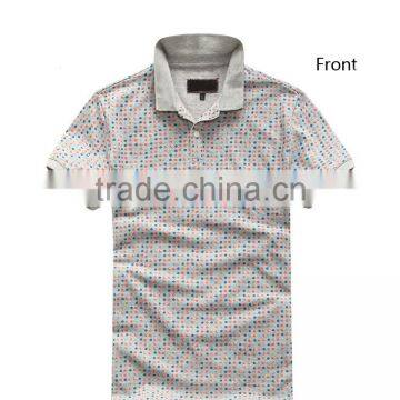 dot pattern polo t-shirt mens polo shirt polo luggage custom