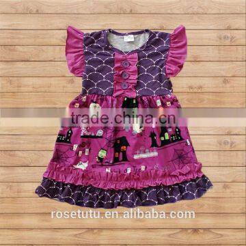 Children's Summer Printed With Beautiful Pattern of Short Sleeves Lovely Cotton Wholesale Skirt photo-2