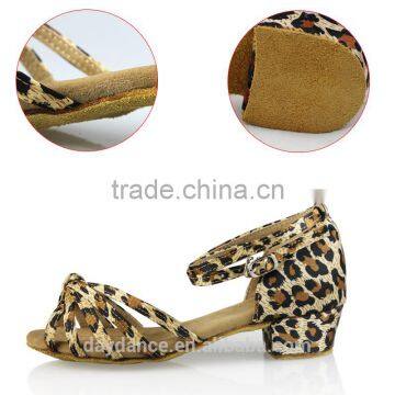 Girls Low Heel Colorful Satin Latin Ballroom Dance Shoes photo-4