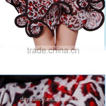 Children Girls Practice Latin Dance Dress Kids Leopard Sexy Vest Skirt Suit photo-4