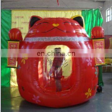 2.5m high inflatale catch money machine / inflatable lucky cat