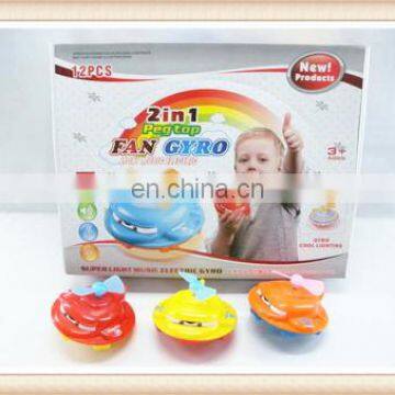 New product Plastic kids musical fanner rotary mini toy fan