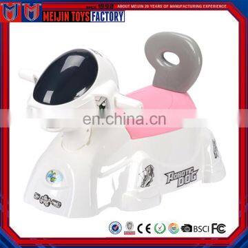 New design robot dog ride on children toilet sit implement