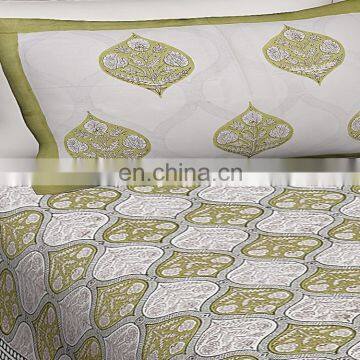 Indian Bedsheet Associated handmade work Jaipuri Throw Bedspread Bed Cover