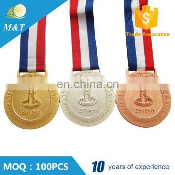 Cheap custom sport medal gold silver bronze medals