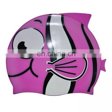 2015 Fashion Custom logo hot sell Rubber Swim cap 600