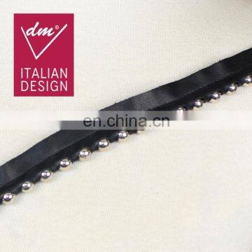 Wholesale pu leather beads leather tape for jacket