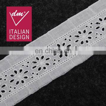 Fashion water soluble cotton lace embroidery clothing trimmings