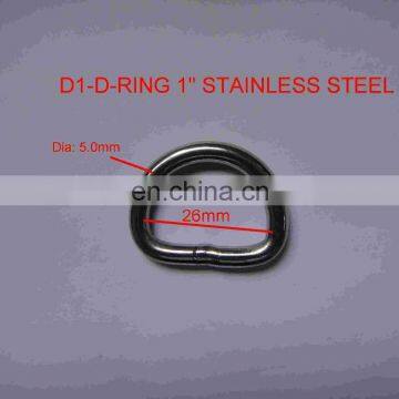 Stainless Steel D1 Welded D-RING for handbag dog collar