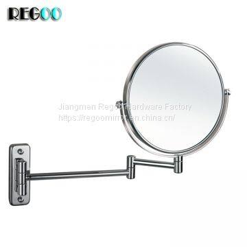 Makeup mirror round 3X magnifying folding magic wall mounted antique brass cosmetic mirror