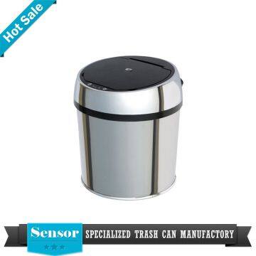 OEM & ODM custom design colored trash can dust garbage Stainless Steel 6L 9L 12L sensor waste bin