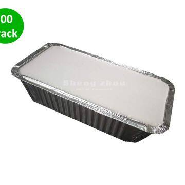400 ML Aluminum Pans With Aluminum Cladding Paper Cover, Rectangular Aluminum Foil Grill Pans,Environmentally Friendly Disposable Aluminum Pans photo-2