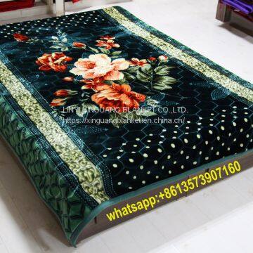 King Size Polyester Embossed Solid Plush Mink Blankets Bunny Fur Fleece Blanket