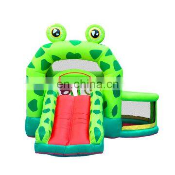 High quality  Nylon Fabric Inflatable little frog  Bouncy House  , Inflatable Small Jumping Castle with Slide  For Children