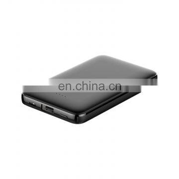 New Special Dual-port Mini 5000mAh Portable Power Bank With Built-in Charging Cable