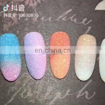 Queen Shining Colorful High Gloss Mineral Sand Effect Nail Art Glitter Dip Powder