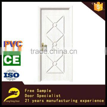 single plain white bedroom wood carved cheap pvc door for sale china