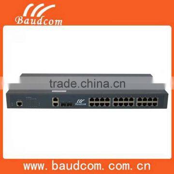 managed 24 port gigabit ethernet switch with 1 CONSOLE and standard AC power supply