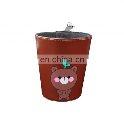 Hots sales Convenience and environmental protection car waste bin hang on the back of a car chair Multifunctional Sundries Box