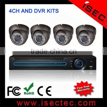 AHD CAMERA kits including 1piece 4ch 720p ahd dvr , 4 pieces 720p ahd camera