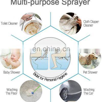 QiliKB Portable Jet Fresh Water Shower Holder Set 304 Stainless Steel Hand Shattaf photo-4