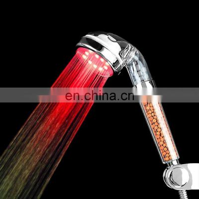 Shower Head Led 7 Colour Changing High Pressure Water Saving Softener Filtered For Fixing Dry Skin & Hair Shower Head