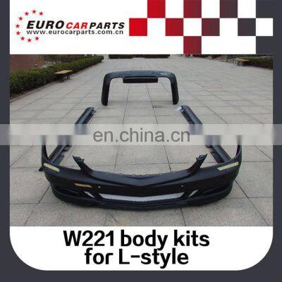 S CLASS W221body Kits With Front Bumper Side Skirts and Rear Bumper for W221 to LORIN Style 2009~2013y