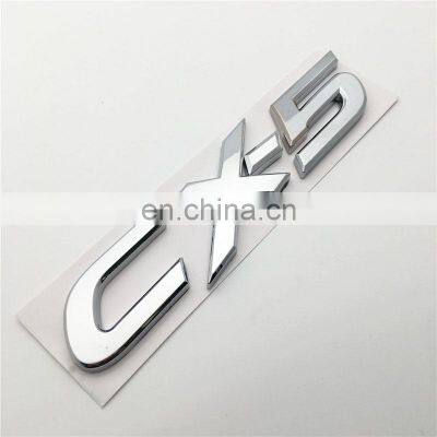 Customized Chrome ABS Body Decoration CX-5 Car Emblem Sticker For Mazda