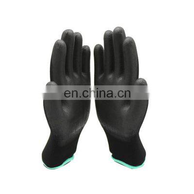 ESD Polyester/Nylon Shell PU Palm Coated Workplace Use Glove for Electronics Workers photo-2
