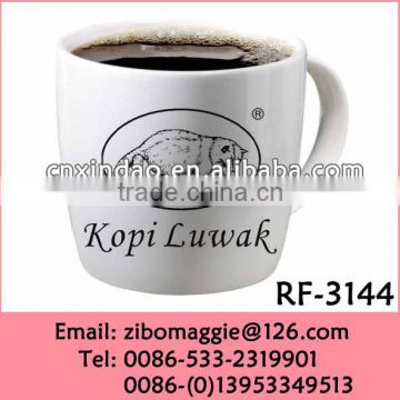 Promotional Wholesale Ceramic Travel Coffee Mugs with Belly Shape for Zibo Manufacture