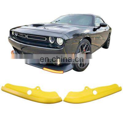 Fashion Plastic ABS glossy black or carbon fiber front bumper lip protector for Dodge Challenger SRT 2012-2019