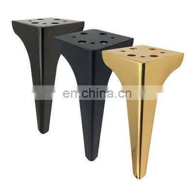 Sofa Legs 100mm - 300mm Iron Tapered Decoration Support Hardware Gold Brass Steel Furniture Feet Cabinet Chrome Metal Sofa Legs