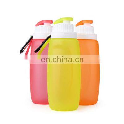 Fashion Type Silicone Foldable Sports Water Bottle with Custom Logo