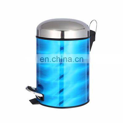 Latest Surface Design Dustbin Colorful Bathroom Garbage Can Cost-effective Strong Base Laser Kitchen Dust Bin