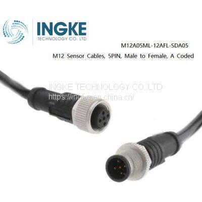 INGKE,M12A05ML-12AFL-SDA05,M12 Sensor Cables, 5PIN, A Coded,Male to Female