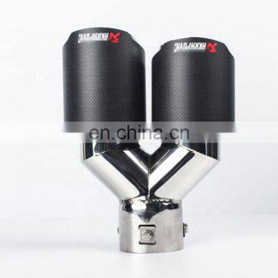 Car Exhaust Carbon Fiber Tail Throat Rear Diffuser With Tips For Audi A3 S3 A4 S4 A5 S5 A6 S6 A7 S7 A8 S8 photo-3