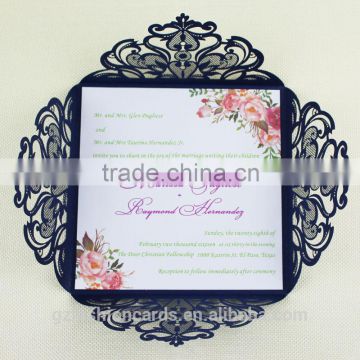 Water color floral laser cut wedding invitations, glitter invitations                        
                                                Quality Choice
                                                                    Supplier's Choice