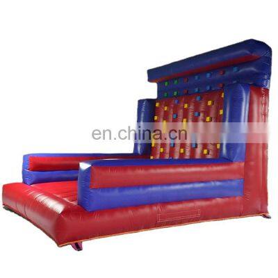 Outdoor Commercial Inflatable Games Climbing Sticky Wall With Suits