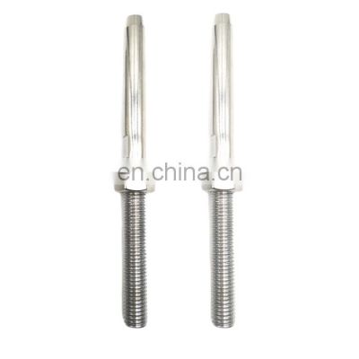 JRSGS Wholesale Heavy Duty Stainless Steel 316 wire rope Swage Stud Thread Terminal With Nut