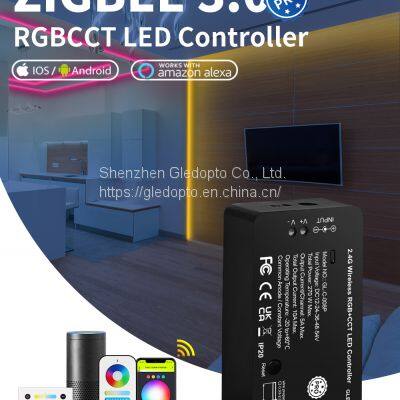 Gledopto New RGB+CCT LED Strip Controller/Receiver Light Dimmer and RGB+CCT Colors Adjustment photo-2