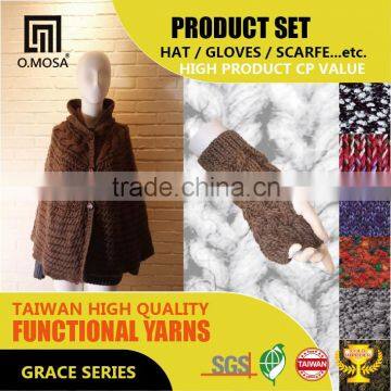 OM3246 3G OEM Wholesale Women Dresses Alpaca Cross Cable City Knit Cape photo-5