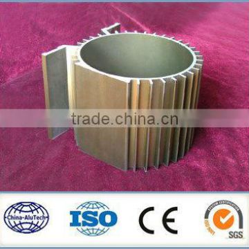 gold anodized aluminium heat sink profile