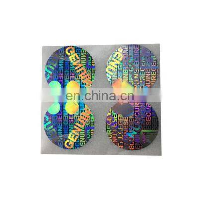 Small Size Silver Circle Authentic 3D Security Holographic Sticker