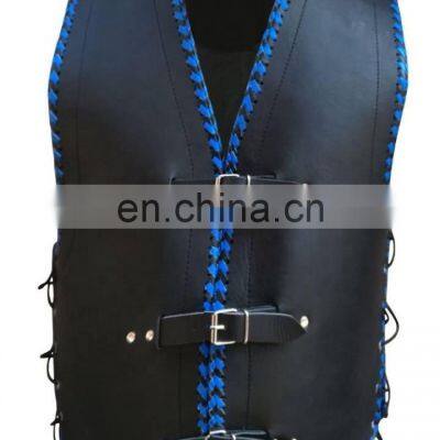 Genuine Leather Biker Motorcycle Vest, Motorbike Vest Made With 3 mm Thick Leather, Leather Motorbike Waistcoat photo-3